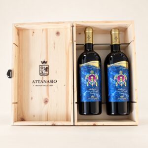 Indigo · confezione doppia, confezione regalo in legno Attanasio